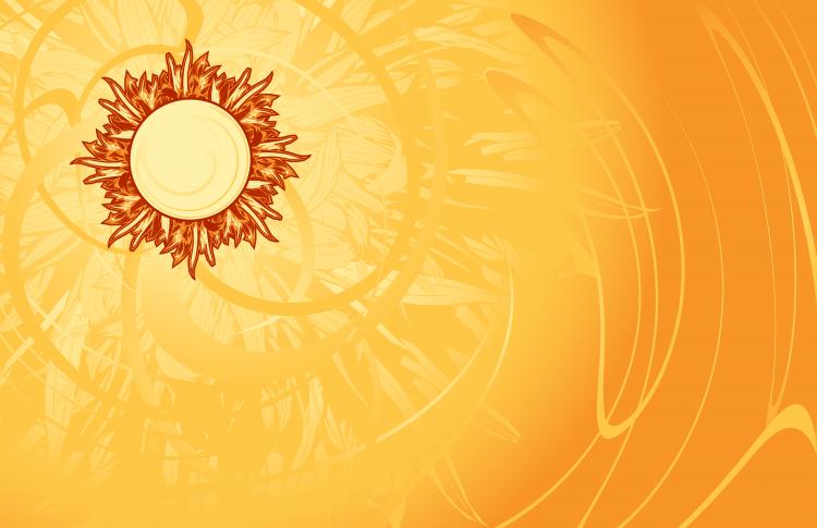 free vector Hot the sun and beautiful background vector